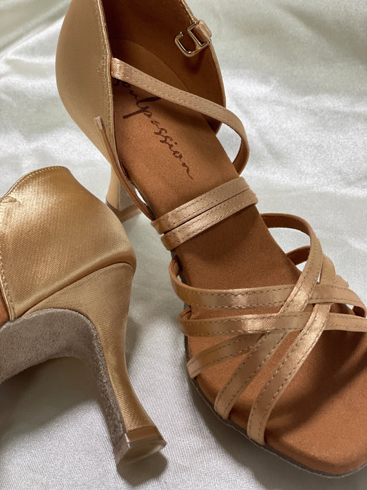 Style 110- Light Tan Satin 5 Straps