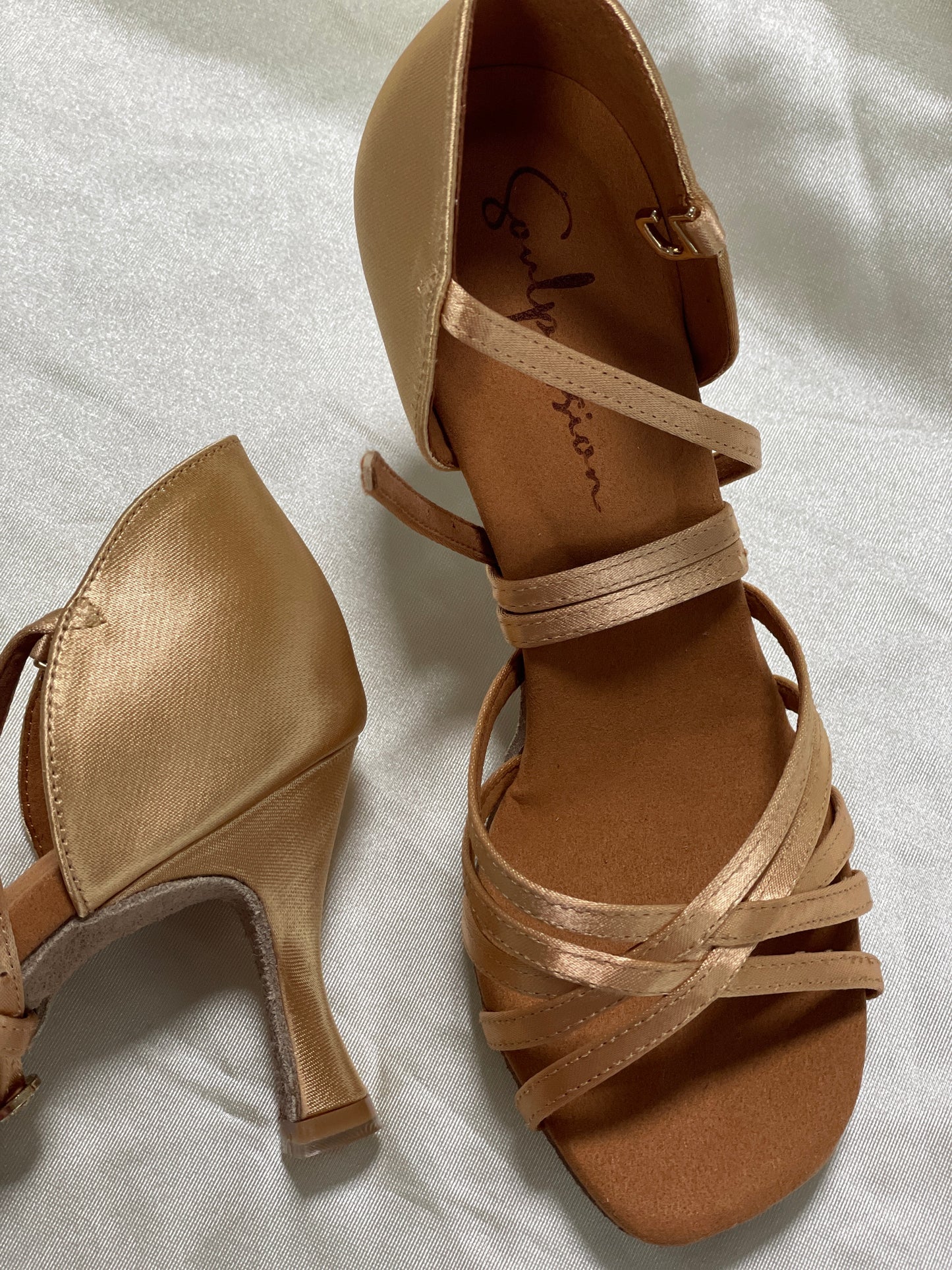 Style 110- Light Tan Satin 5 Straps
