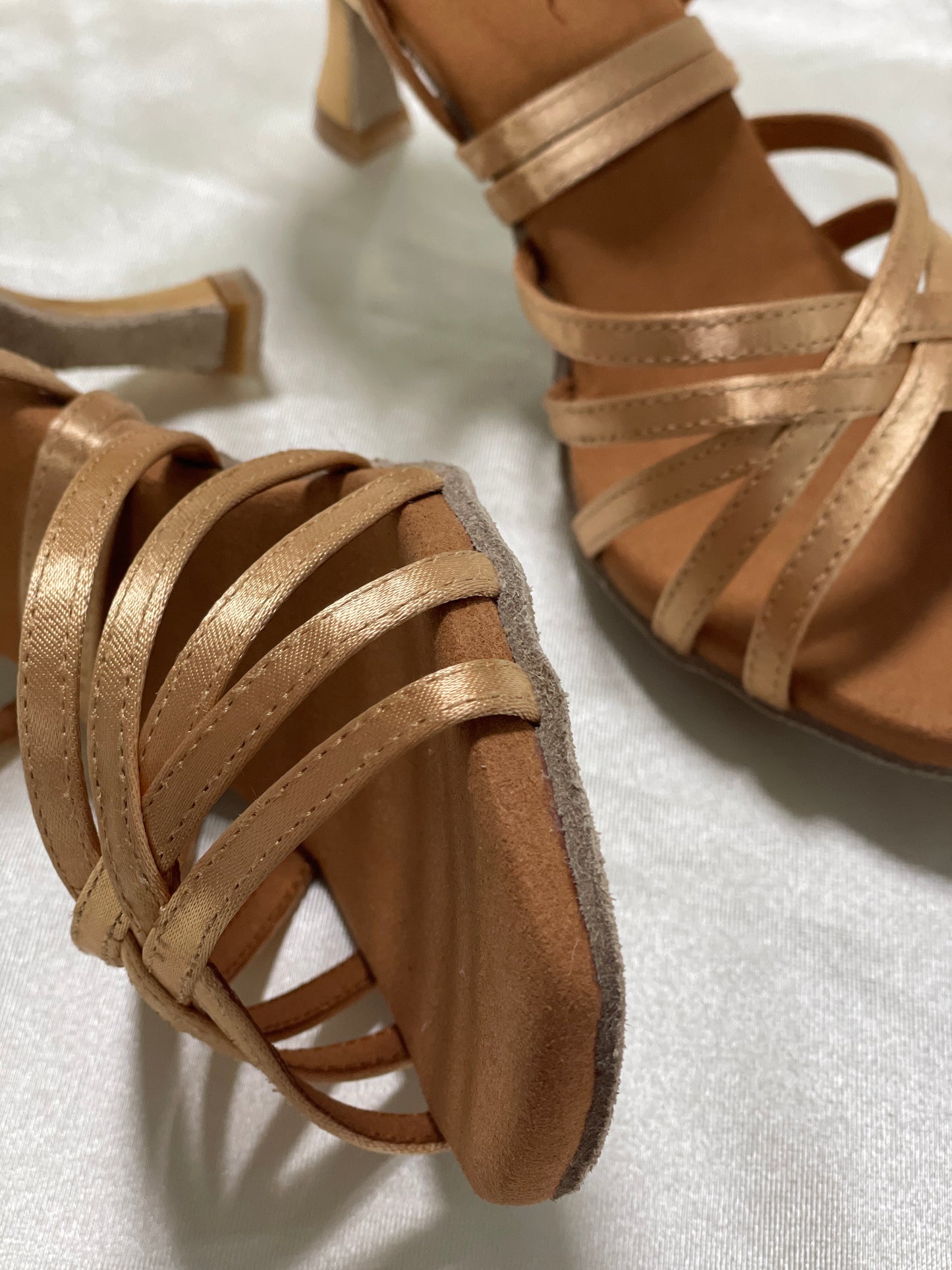 Style 110- Light Tan Satin 5 Straps