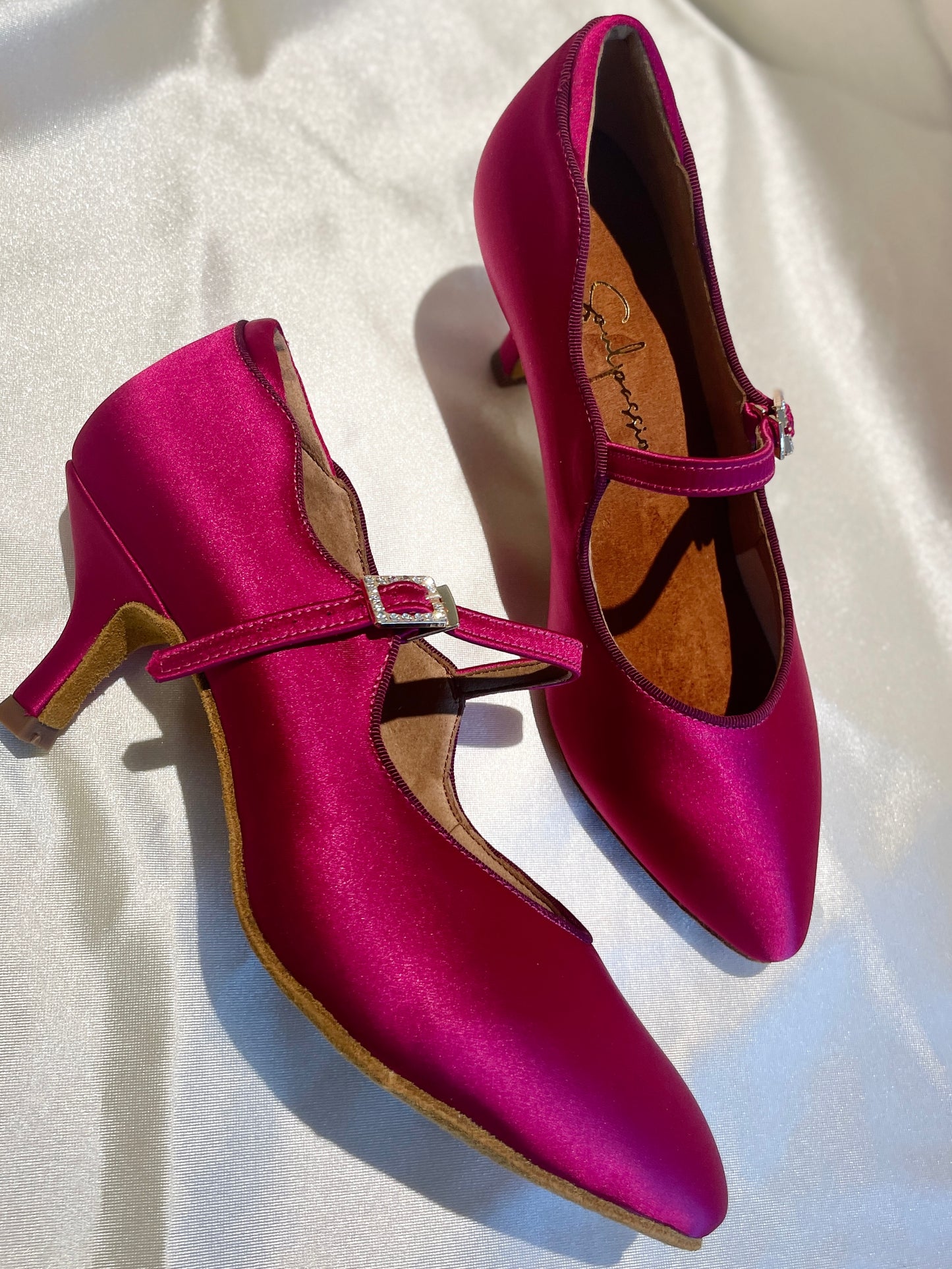 Style 210 - Luxurious Collections - Rose Violet Italian Satin - 6cm Heel